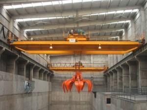 Heavy Duty Span 10.5m-31.5m Double Girder Eot Crane With Grab QZ Type