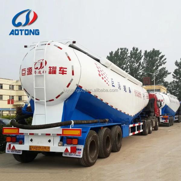 3 axle 30 ton bulk cement tanker for powder material transport tank semi trailer