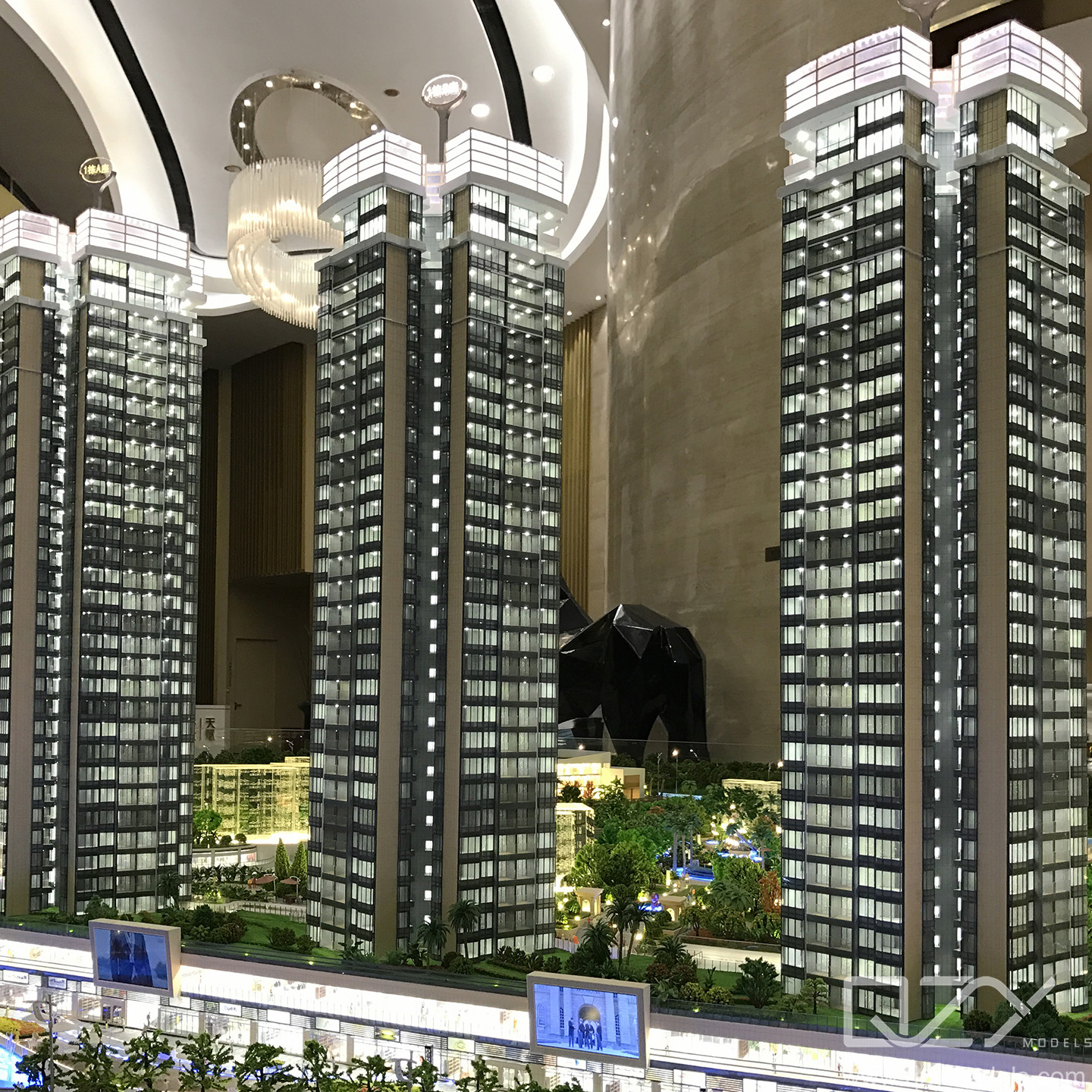 Kingkey Group 1/100 Шанхайский город Резиденции Миниатюрные модели зданий