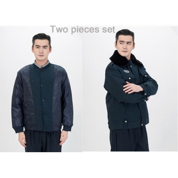 Fur Collar Jacket Security Guard Uniform Winter With Two Pockets