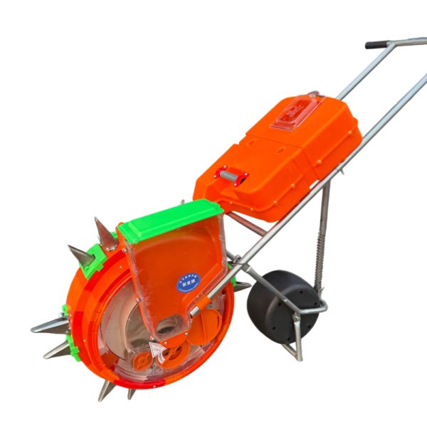 Vegetables Hand Push Seeder With Fertilizer Applicator 12 Nozzle Adjustable
