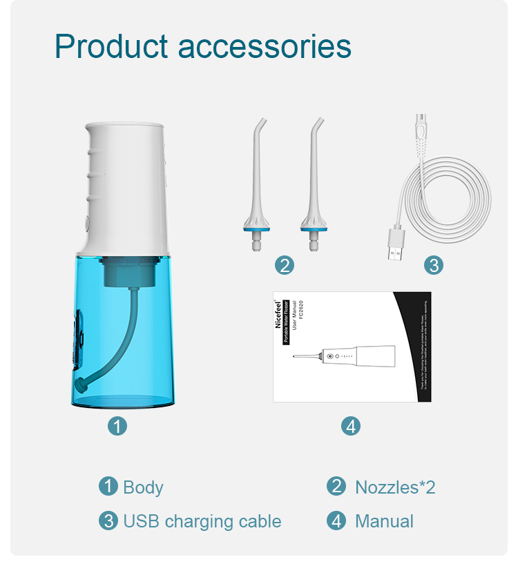 Перезаряжаемые вода Flosser гигиены полости рта 4 режима портативное устное Irrigator