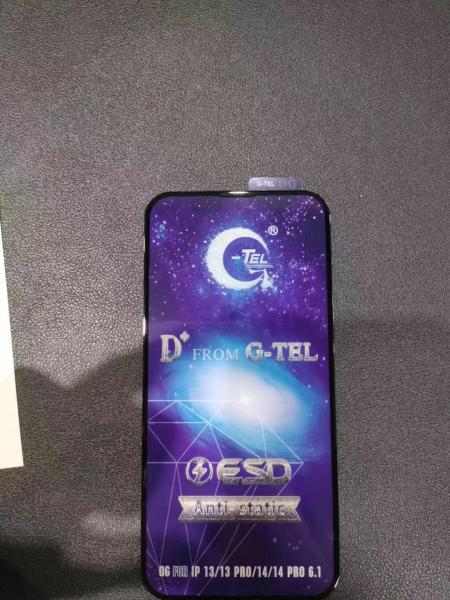 Film de verre durci ESD antistatique pour la protection de l'écran du téléphone portable pour iPhone 14pro max