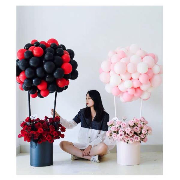 3 мм толщины индивидуальный логотип Розовое золото штампованный круглый цветочный подарочный ящик с крышкой и ручкой