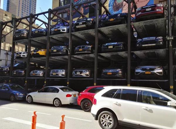 Steel Hydraulic Car Parking System 4 Layers Four Post Auto Lift