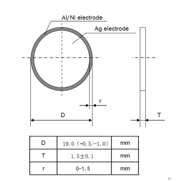 PTC Heating Chip Is Suitable For Various PTC Heaters 19X1.5mm 10-20 Ohm 65 Degree Heating Sheet