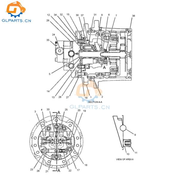 280-3097 288-3462 386-0783 284-0878 280-3097 Travel Gearbox with Motor for 303.5D 303.5E 303C Excavator
