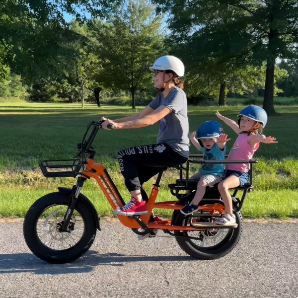 2025 Wholesale 750W  48V 15Ah Battery for Grocery Delivery  Family Transportation 20  Fat Tire Long Tail Electric Cargo Bike