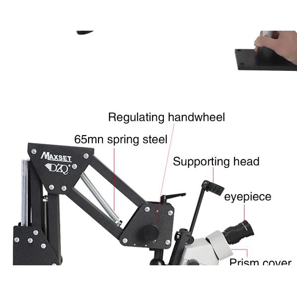 Универсальный настольный микроскоп для ювелиров с пружинным кронштейном Super Clear