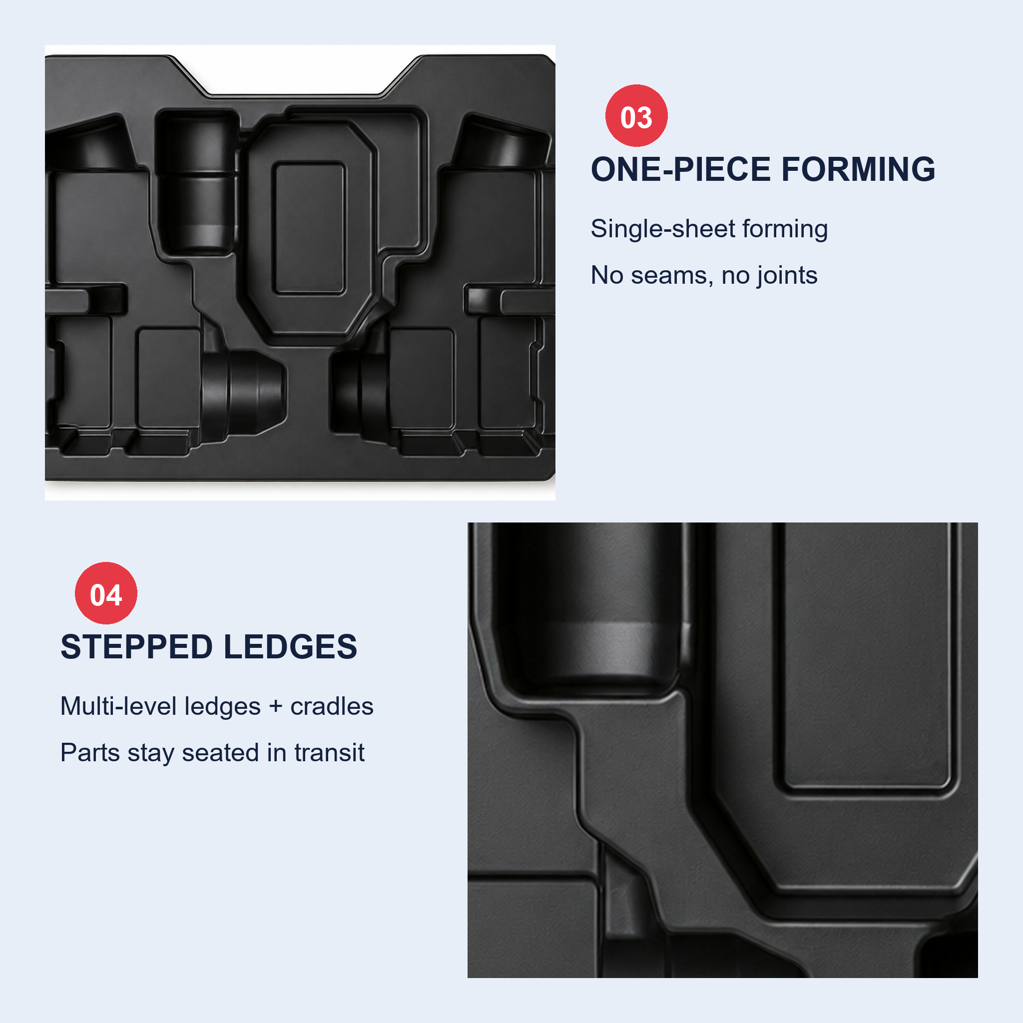 Plastic Box Blister Tray for Hardware Fitting Fasteners Storage Display Vacuum Forming Custom Packaging Wholesale Supply