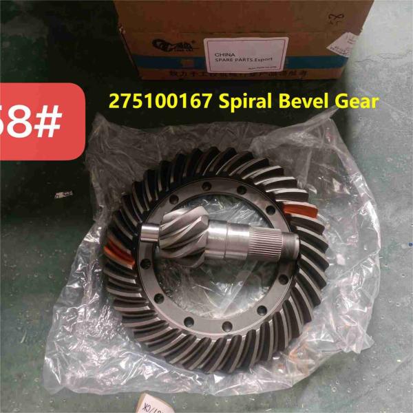 275100167 Roda de coroa de bisel espiral engrenagem de pinho XCMG ZL150GN Peças sobressalentes do carregador de rodas