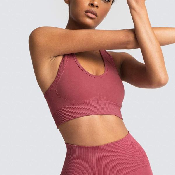 Breathable yoga vest without steel ring running underwear, seamless back sexy, close-fitting plus-size sports bra
