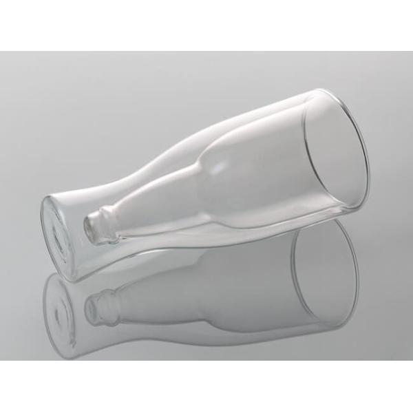 Custom Clear Upside Down Beer Glass 235ml Hand Blown 8 Oz Double Wall Cups