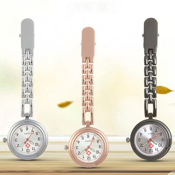 Right Angle Nurse Watch Luminous Simple Medical Chest Watch Clip Buckle High-Quality Doctor Brooch Fob Clock Hospital Gi