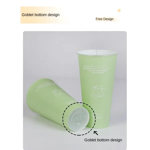 Green Matte PP Injection Cup with 80mm,90mm Diameter and BPA-free PP Material for Premium Drinks