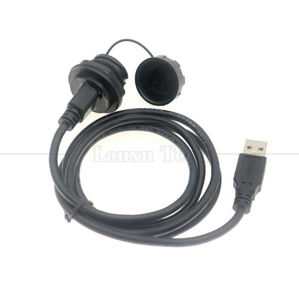 Waterproof Male to Female Panel Mount USB Type A Port Connector Extension Cable