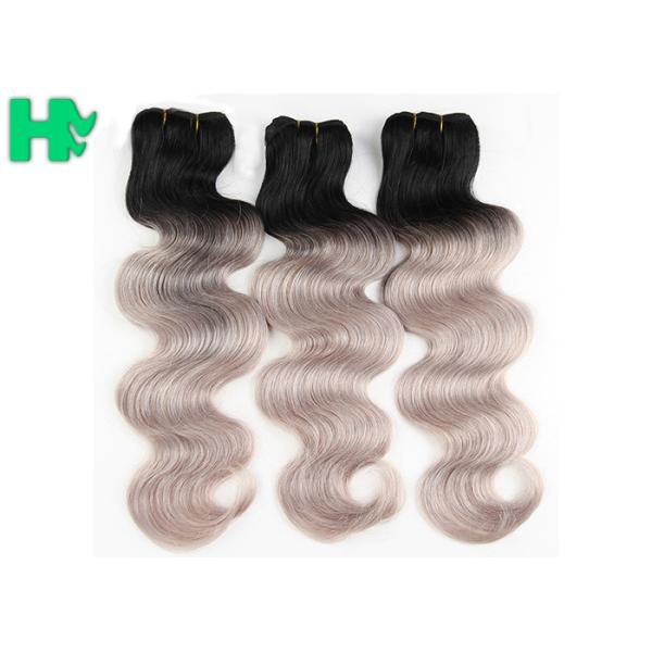 16 Inch Brazillian Human Remy Hair Extensions , Black Body Wave Hair