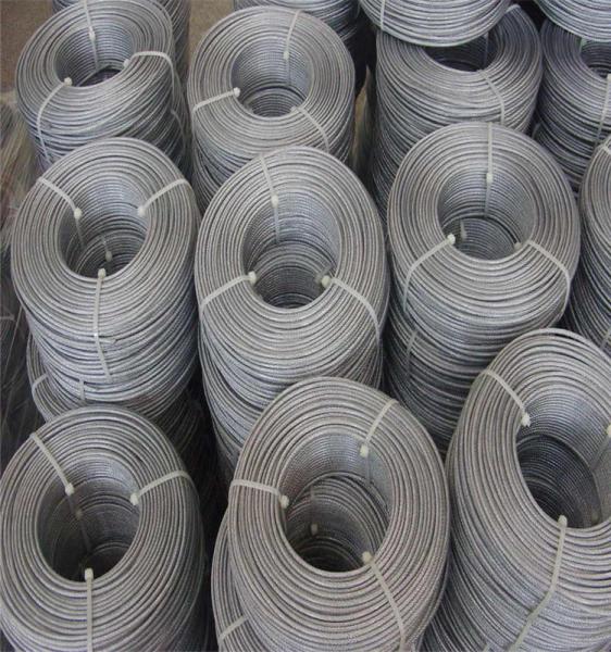 Câble métallique en acier galvanisé plastifié 3,2 mm 7X7, gainé de vinyle pour fils à linge