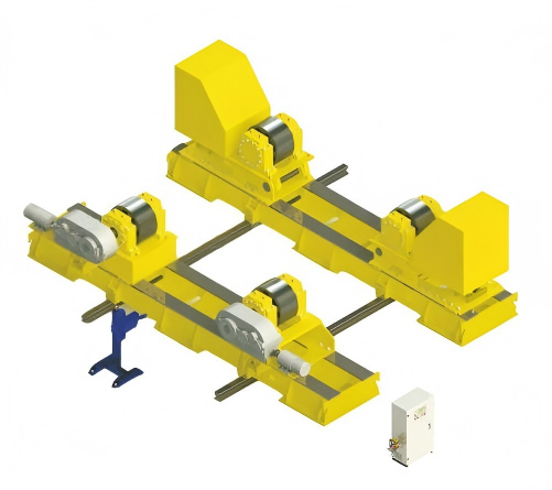 Heavy-Duty Anti-Creep Welding Roller Bed with 0.1 mm Precision and PLC-Driven Fuzzy Logic for Anti-Drift Turning Rolls