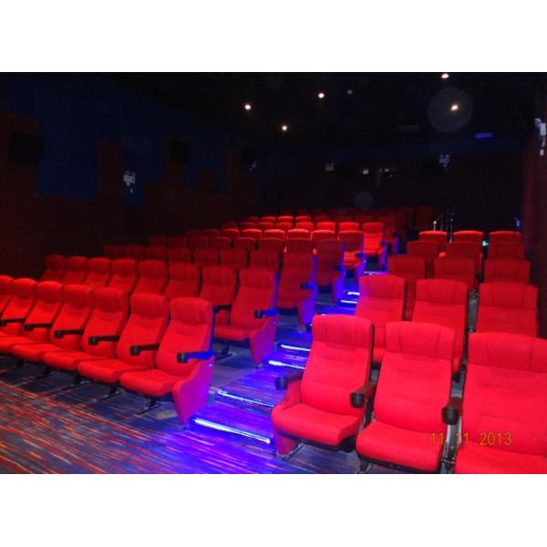 Luxury 3d Theater Cinema Chair / Sponge + Fabric + Steel Movie Seat