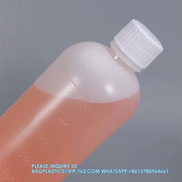 10ml Scale Plastic Round Bottle HDPE Empty Reagent Bottle For Chemical Liquid Storage Plastic Screw Cap