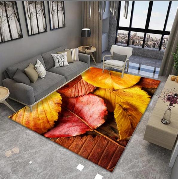 Beautiful Flowers Lotus Chrysanthemum Living Room Floor Carpet With Special Style