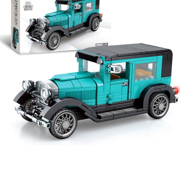 Kit de construção de modelos de simulação de carros antigos para crianças e meninas Outros brinquedos educativos