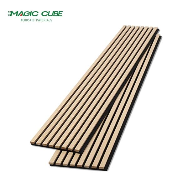 Wooden MDF Slat Wall Panels Flame Resistant Acoustic Aku Panel