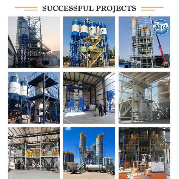 dry mortar production line 10-30tph Voltage Customized Dry Mix Powder Mortar Production Line Wall Putty Plaster Skim Coat Mixer Tile Adhesive Glue Grout Making Machine