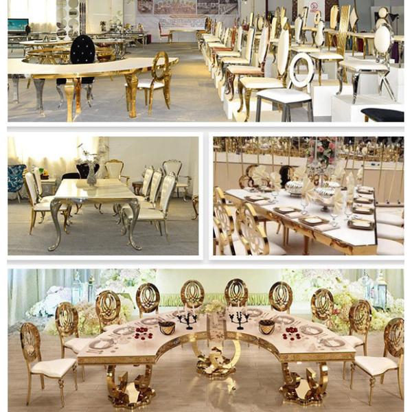 Отдых 52x55x112cm Backrest оформления задней части короля Свадьбы Банкета Стула Высок золотой