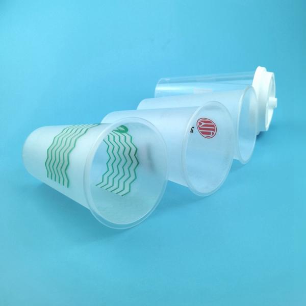350ml Milkshake Disposable Bubble Tea Cups Cylinder Shape