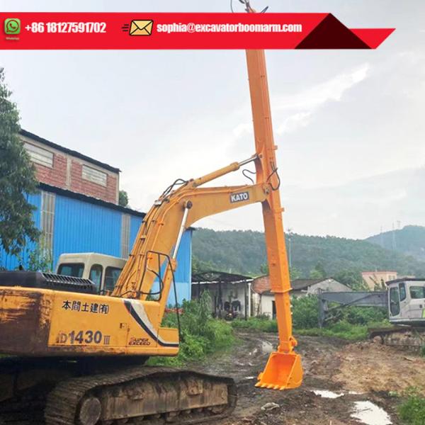 apoio video técnico de Telescopic Boom With da máquina escavadora de 1cbm 16m para CAT Hitachi Volvo