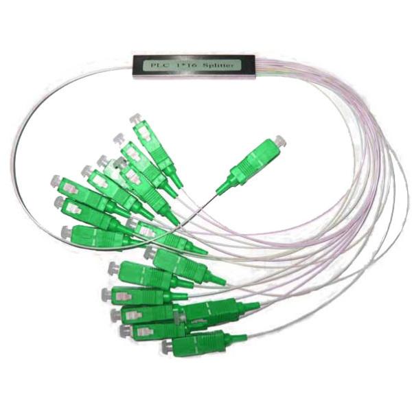 Splitter оптического волокна PLC 1×8, пакет ABS, кабель 0.9mm для сетей сетей FTTX/PON