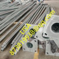 Q235 8M Hot-dip Galvanized Solar Panel Round Tapered Street Lighting Steel Poles with Wrapping