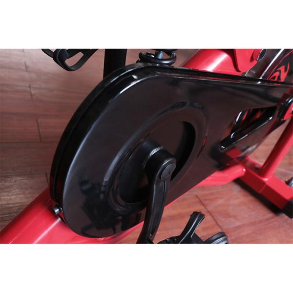 Dip Handle Fitness Commercial Spin Bikes 20kg Fly Wheel Red Color 3.5mm Thick Tube