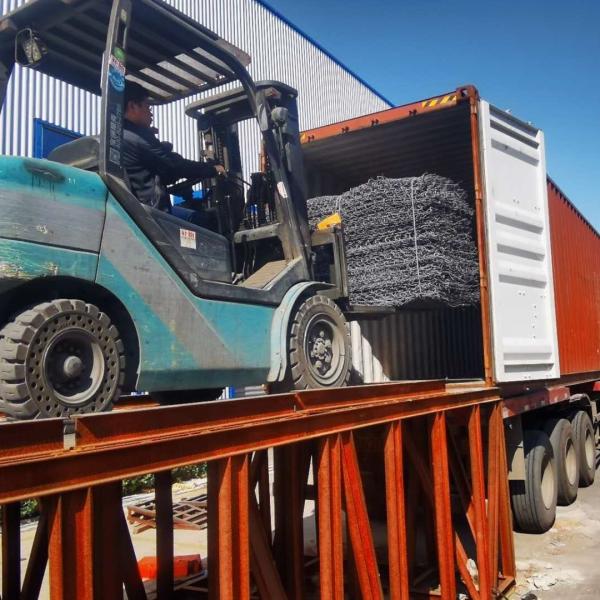 Gabion Box Wire Fencing PVC revestido Gabion Wire Mesh com 2,0 mm-4,0 mm Gauge de fio e amostra