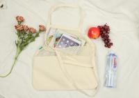 Bolso de la malla del algodón del uso de las mujeres, bolso neto del algodón del artículo los 40*45cm con la etiqueta cosida
