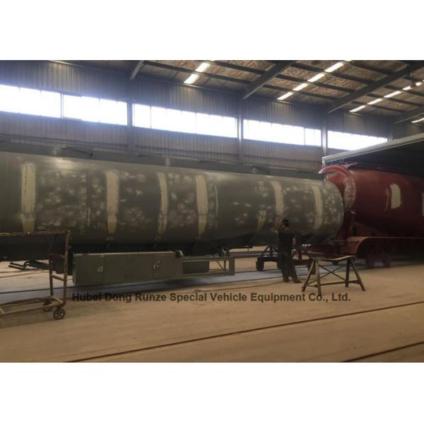 Carbon Steel Oil Transport Tank Trailer Tri Axle Heavy Capacity 30000L-45000L