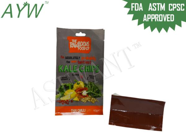 40g Dry Spice Flat Bottom Bags Gravure Printing With Tear / Hanging Hole