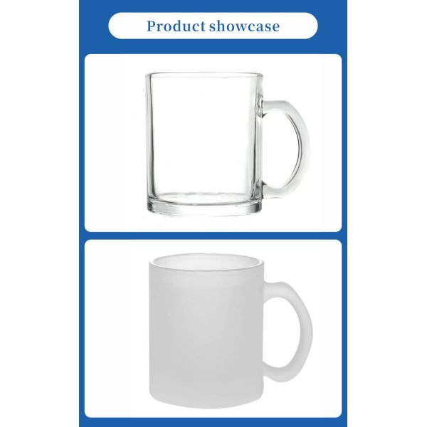 Factory Direct 11oz Frosted Glass Cup for Sublimation Personalized 11oz Mug for Promotional & Business Gifts