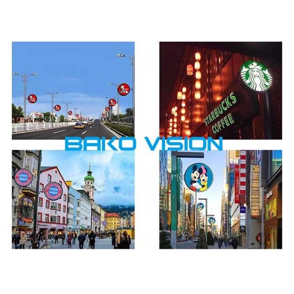 Double Sided Led Outdoor P4.68 P8 4000 Nits Brightness Round Logo Store Billboard