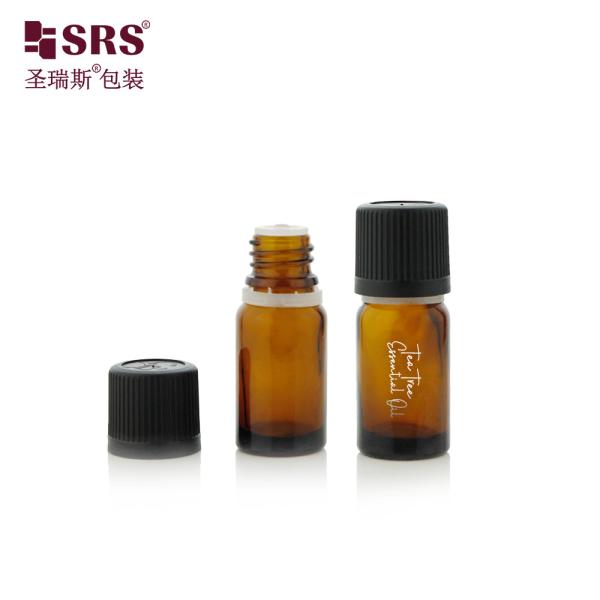 5ml 10ml 15ml 30ml 50ml 100ml 18/415 Empty Glass Bottles With Child Resist Cap Pattern Essential Oil Bottle Luxury