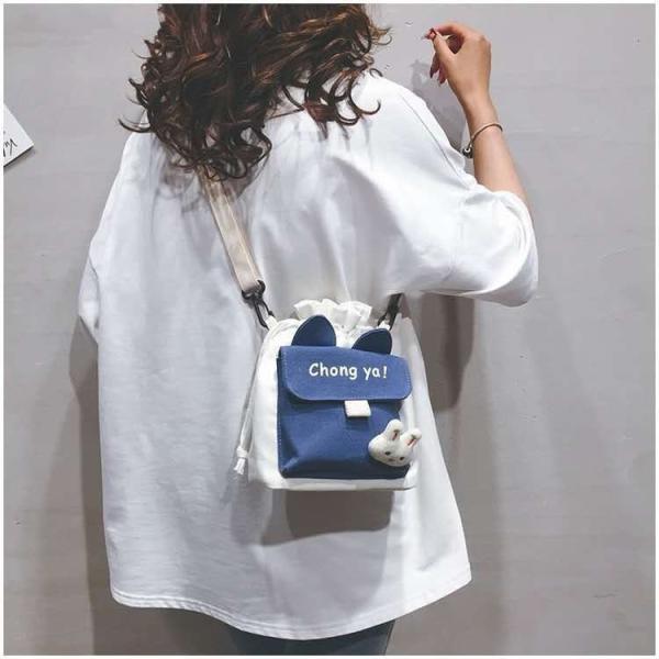 Women's canvas bag creative fashion shoulder crossbody customs logo words animal accessories bag Yiwu wholesale