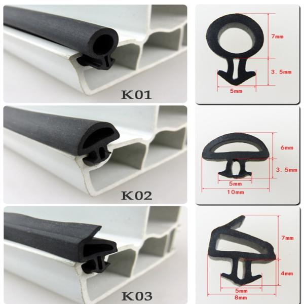 JYD Bottom Width 5/6/7mm Rubber Sealing Strip Aluminum Casement Dustproof And Soundproof Door Window Weatherstrip