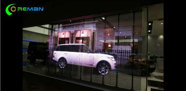 Glass P8 P12 Transparent LED Curtain Display in Shopping Plaza Magic 1024X768mm
