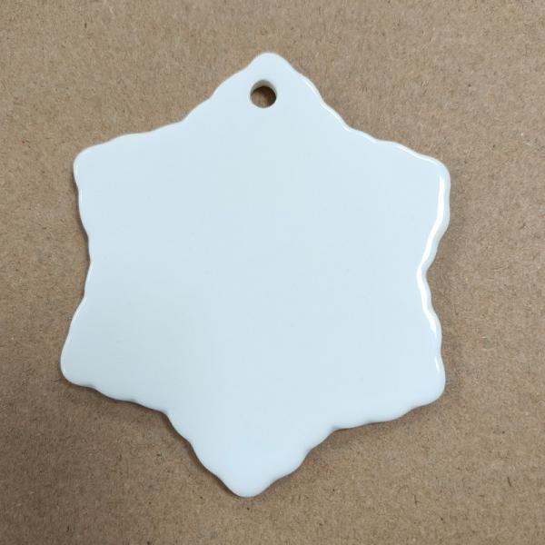 3'' Sublimation Ceramic Blanks Christmas Ceramic Pendant For Sublimation Printing
