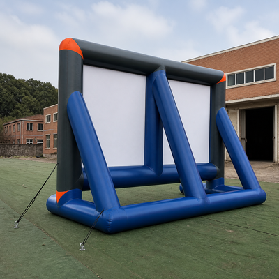 Commercial Inflatable Outdoor Cinema Screen with Reinforced Frame Wide Projection Surface and Stable Supports