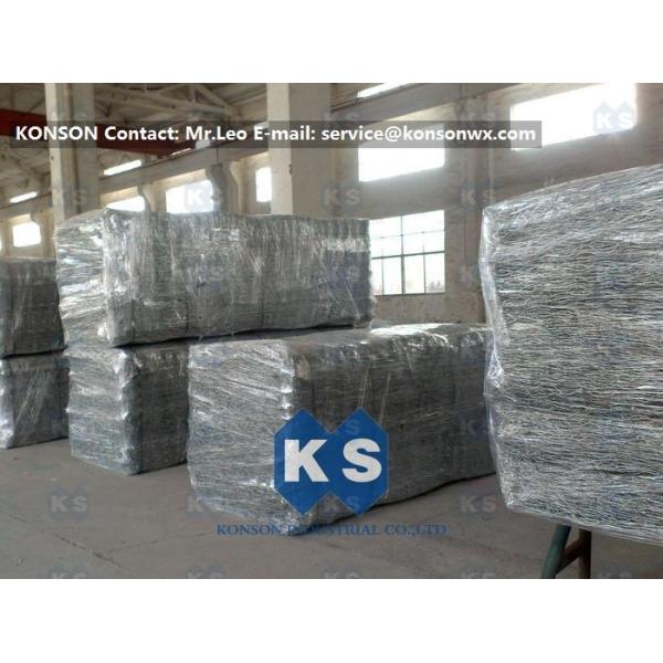 Heavy Zinc Galvanised Gabion Basket With Straight / Reverse Twisted Galfan Coated Wire