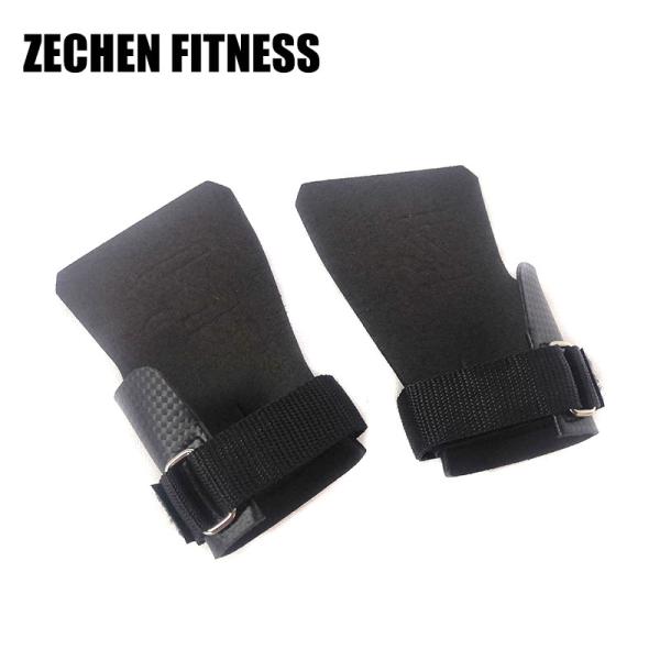 Carbon Fiber Mat Fraser Hand Grips Fingerless Palm Guards Crossfit Gymnastic Hand Wraps