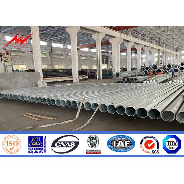 60フィート1280kg 電気電源ポール ベース,カスタマイズされた色鉄のユーティリティポール